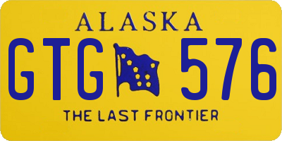 AK license plate GTG576