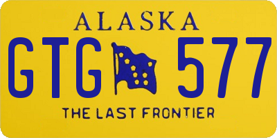 AK license plate GTG577