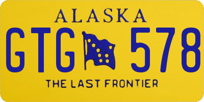 AK license plate GTG578