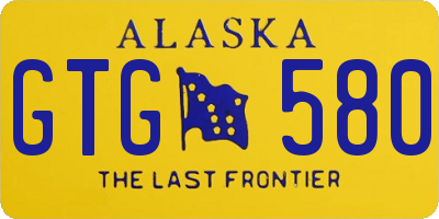 AK license plate GTG580