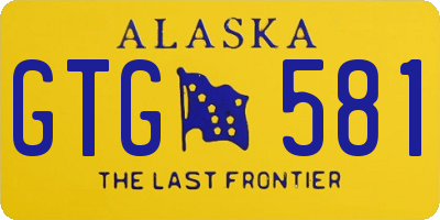 AK license plate GTG581