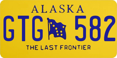 AK license plate GTG582