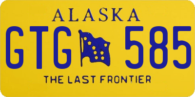 AK license plate GTG585