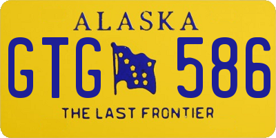 AK license plate GTG586