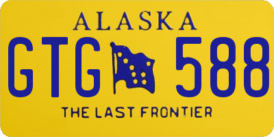 AK license plate GTG588