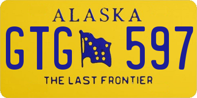 AK license plate GTG597