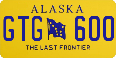 AK license plate GTG600