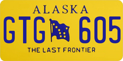 AK license plate GTG605