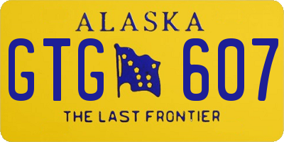 AK license plate GTG607