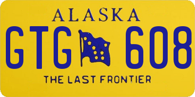 AK license plate GTG608