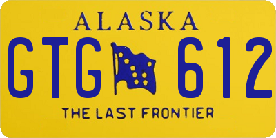 AK license plate GTG612