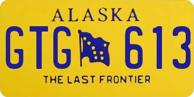 AK license plate GTG613