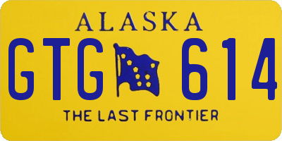 AK license plate GTG614