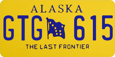 AK license plate GTG615