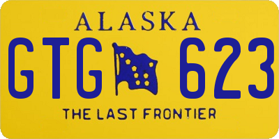 AK license plate GTG623