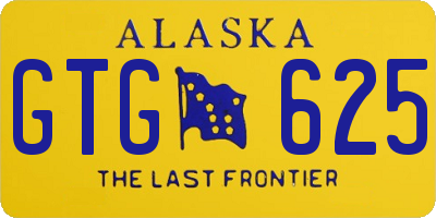 AK license plate GTG625