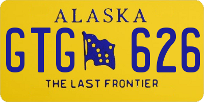 AK license plate GTG626