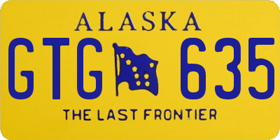 AK license plate GTG635