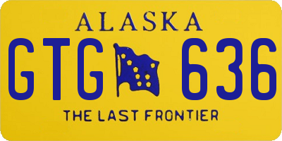 AK license plate GTG636