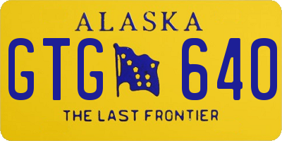 AK license plate GTG640