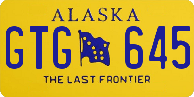 AK license plate GTG645