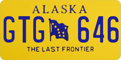 AK license plate GTG646