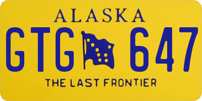 AK license plate GTG647