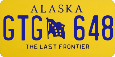 AK license plate GTG648