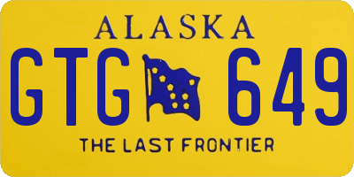 AK license plate GTG649