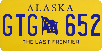 AK license plate GTG652