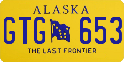 AK license plate GTG653