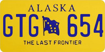 AK license plate GTG654