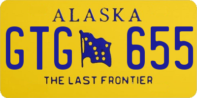 AK license plate GTG655