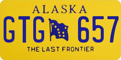 AK license plate GTG657