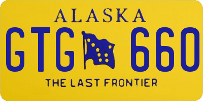 AK license plate GTG660