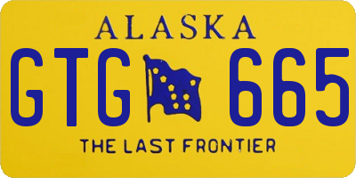 AK license plate GTG665