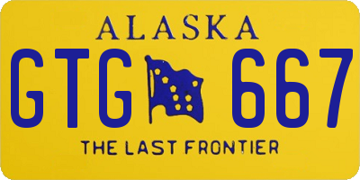 AK license plate GTG667