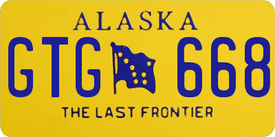 AK license plate GTG668