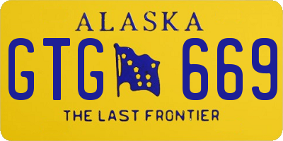 AK license plate GTG669