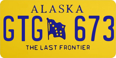 AK license plate GTG673