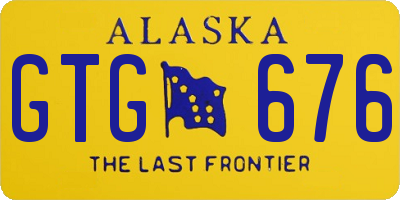 AK license plate GTG676