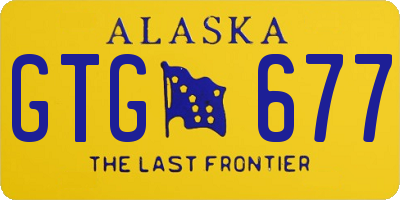 AK license plate GTG677