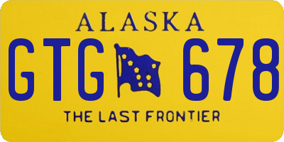 AK license plate GTG678