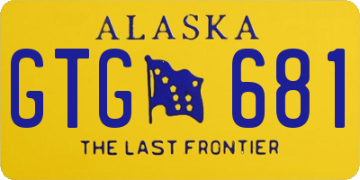 AK license plate GTG681