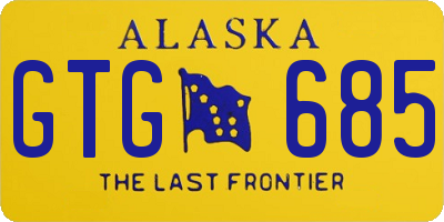 AK license plate GTG685