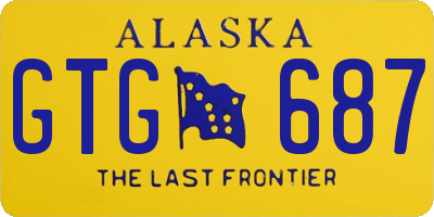 AK license plate GTG687