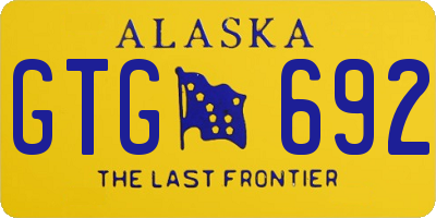 AK license plate GTG692