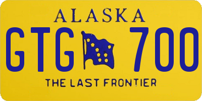 AK license plate GTG700