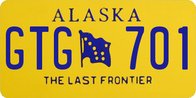 AK license plate GTG701