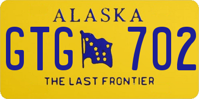 AK license plate GTG702